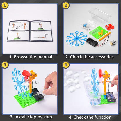 BeAndge STEM Robotics Kit - 6 Set STEM Toys for Age 8-13 8-10, Kids Crafts for Girls Boys Toys Gifts 6 7 8 9 10 Year Old Birthday Gifts, Engineering Science Robot Building Kits for Kids Age 8-12 6-8