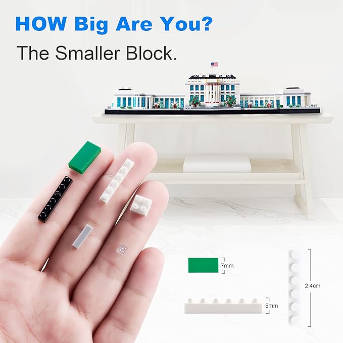 Architecture Series Mini Bricks for Adults and TeensUS Capital White House Construction SetMicro Blocks Set3520 PCSLandmark Model