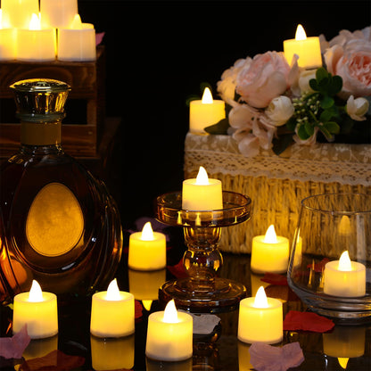 Coume 6000 Pcs Artificial Rose Petals with 72 Pcs Flameless LED Candles Romantic Decorations Fake Candles Anniversary Decorations for Valentine's Day Wedding Night(Warm White with Red Series Petal)