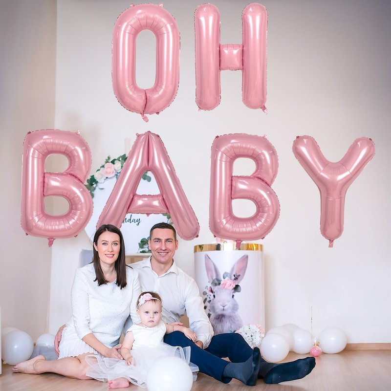 Pastel Pink N Letter Balloon, 40 Inch Giant Light Pink Mylar Helium Foil Alphabet N for Girls, Self Inflating N Birthday Balloon for Women Anniversary Baby Shower Princess Party Decoration Supplies