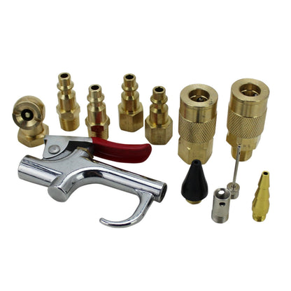 EXELAIR by Milton EX0312BKIT - Blow Gun and Air Accessory Kit - Safety adapter, Nozzle Tips, Inflator Needle, Ball Foot Air Chuck, and M-Style Couplers/Plugs - 150 Max PSI, (12-Piece)