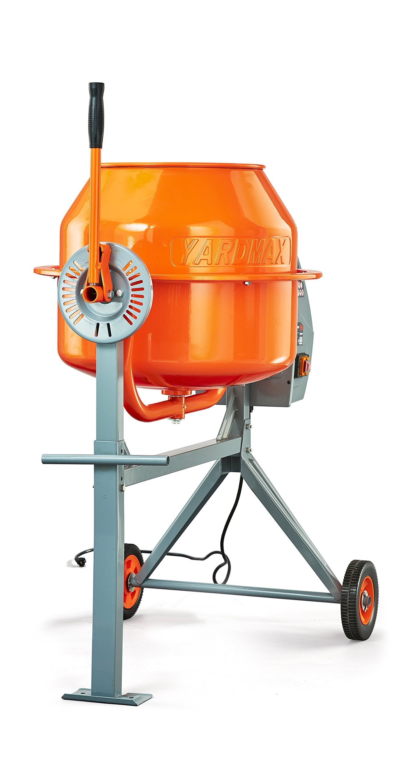 YARDMAX YM0115 4.0 Cu. Ft. Concrete Mixer & IRWIN Tools Magnetic Post Level (1794482),Blue