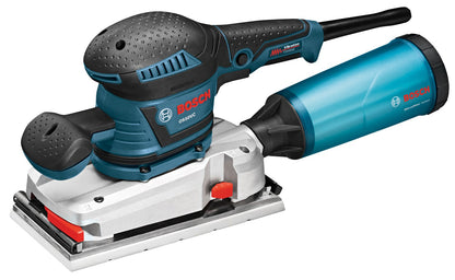 BOSCH OS50VC Electric Orbital Sander - 3.4 Amp 1/2 Inch Finishing Belt Sander Kit with Vibration Control for 4.5 Inch x 9 Inch Sheets, Blue