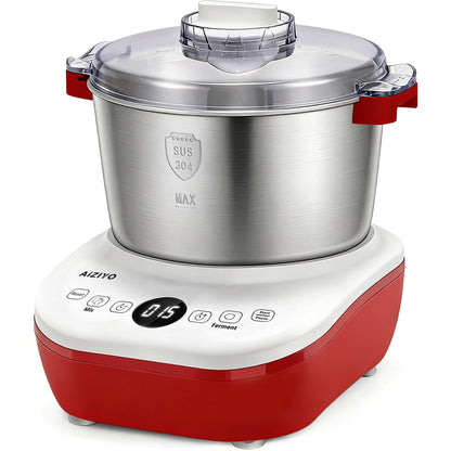 AIZIYO DoughChief, 7.4QT Dough Mixer, Dough Maker with Ferment Function, Bread Maker with 304 Stainless Steel Bowl, Removeable lid, Touch Panel Control, Proofing Box for Pizza & Bread
