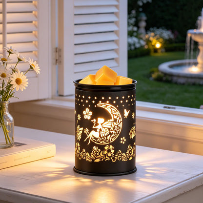 scentsy Wax Warmer for Scented Wax melt Warmer Wax Melter for Candle Making lamp Candle Warmer Plate Oil Burner for Home Decor and Gifts for Holiday (Moon/Flower Fairy)