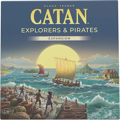 CATAN Explorers &amp Pirates Board Game Expansion (6th Edition) Embark on New Adventures Strategy Game for Kids &amp Adults Ages 12+ 3-4 Players 90 Minute Playtime Made by Catan Studio