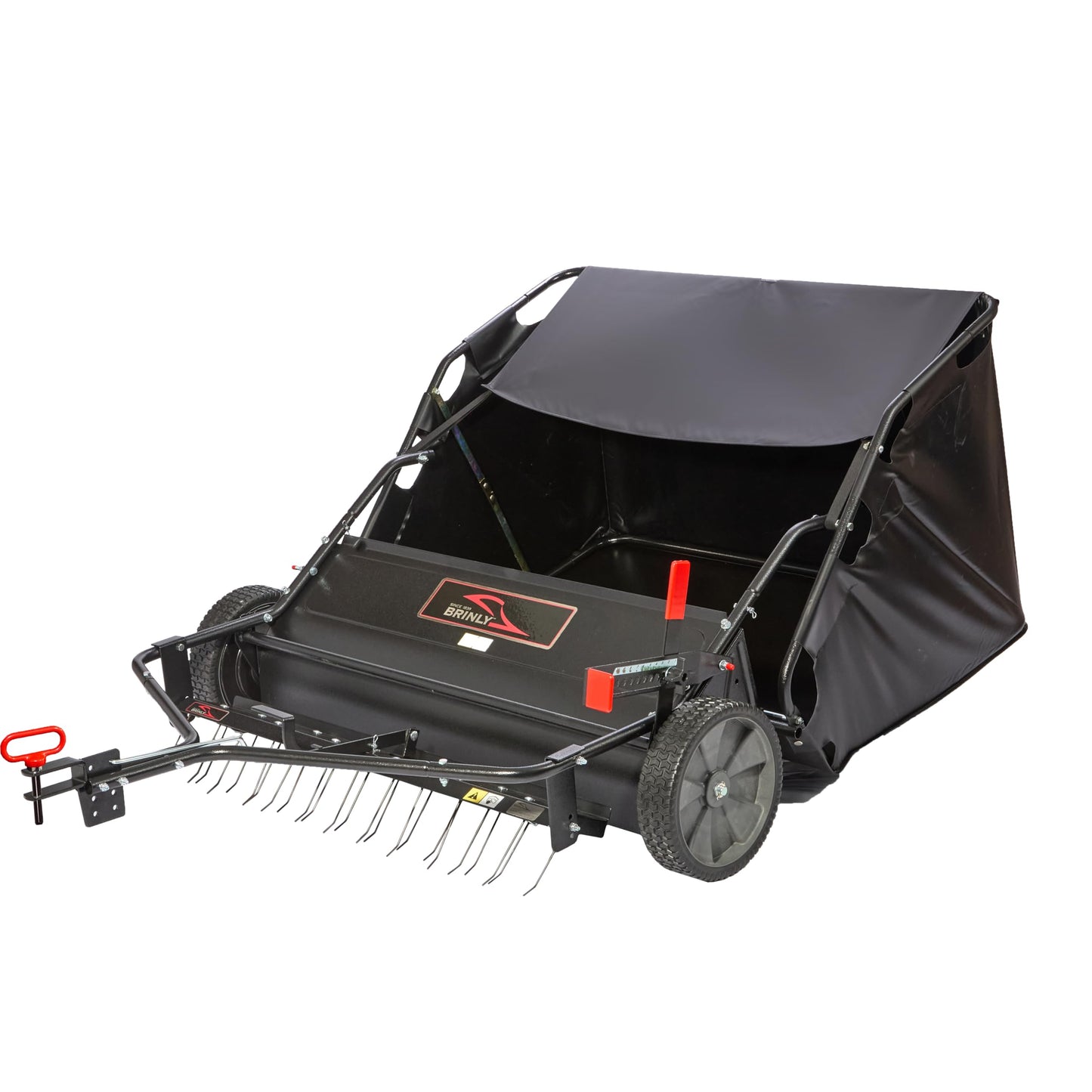 Brinly 42" Tow-Behind Combo Lawn Sweeper with Dethatcher and Hamper Windscreen