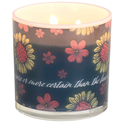 Elanze Designs Decorative Double Wick Jar Candle with Lid 13 Ounce All Natural Soy Wax There is No Love More Pure Floral