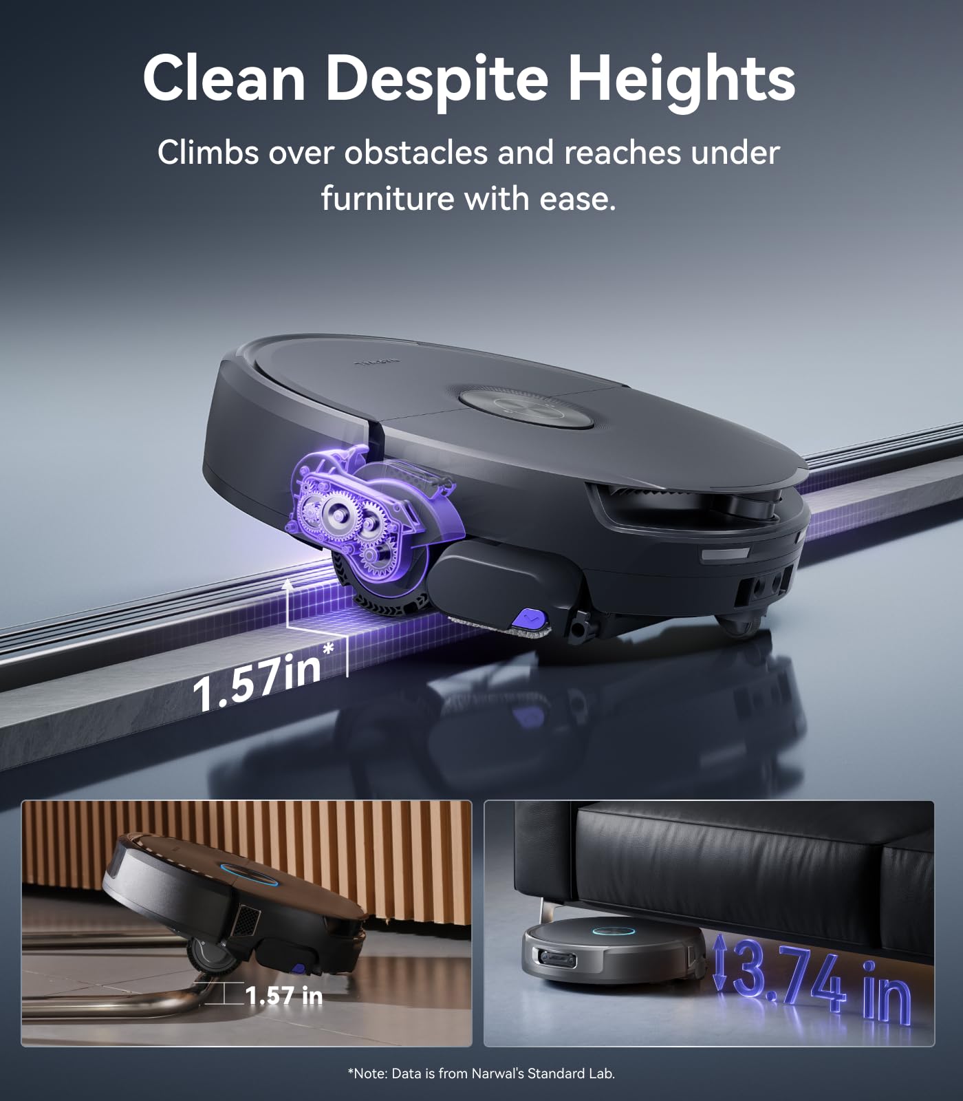 NARWAL Flow 2 Robot Vacuum and Mop Combo, 31,000Pa Suction, FlowWash Self-Cleaning Mop, AI Object Recognition, Self-Emptying & Refilling, 212℉ Hot Water Mop Washing & Drying, Tangle-Free Design