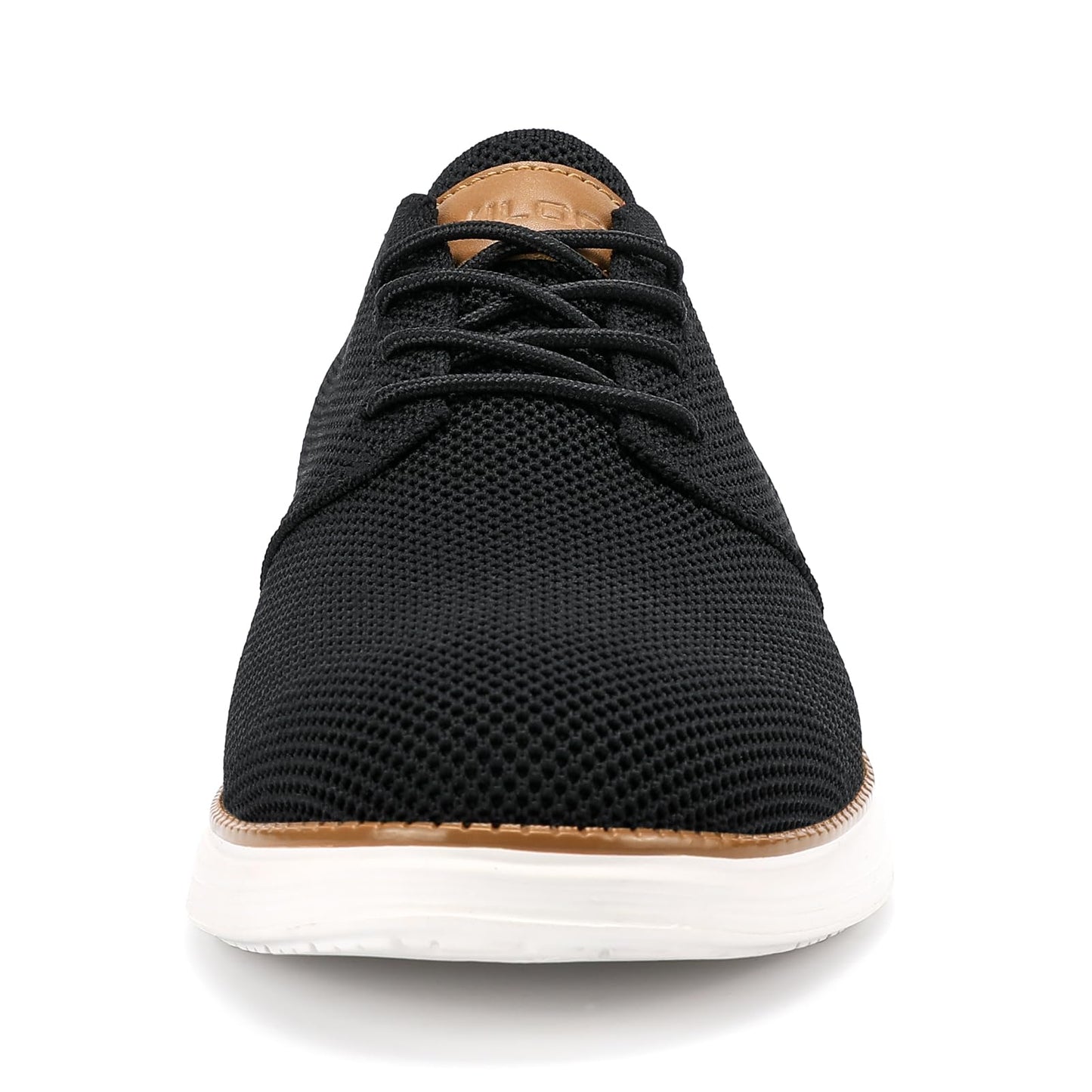 VILOCY Men's Fashion Dress Sneakers Casual Walking Shoes Business Oxfords Comfortable Breathable Lightweight Tennis Zapatos para Hombre Black,US7.5 EU40