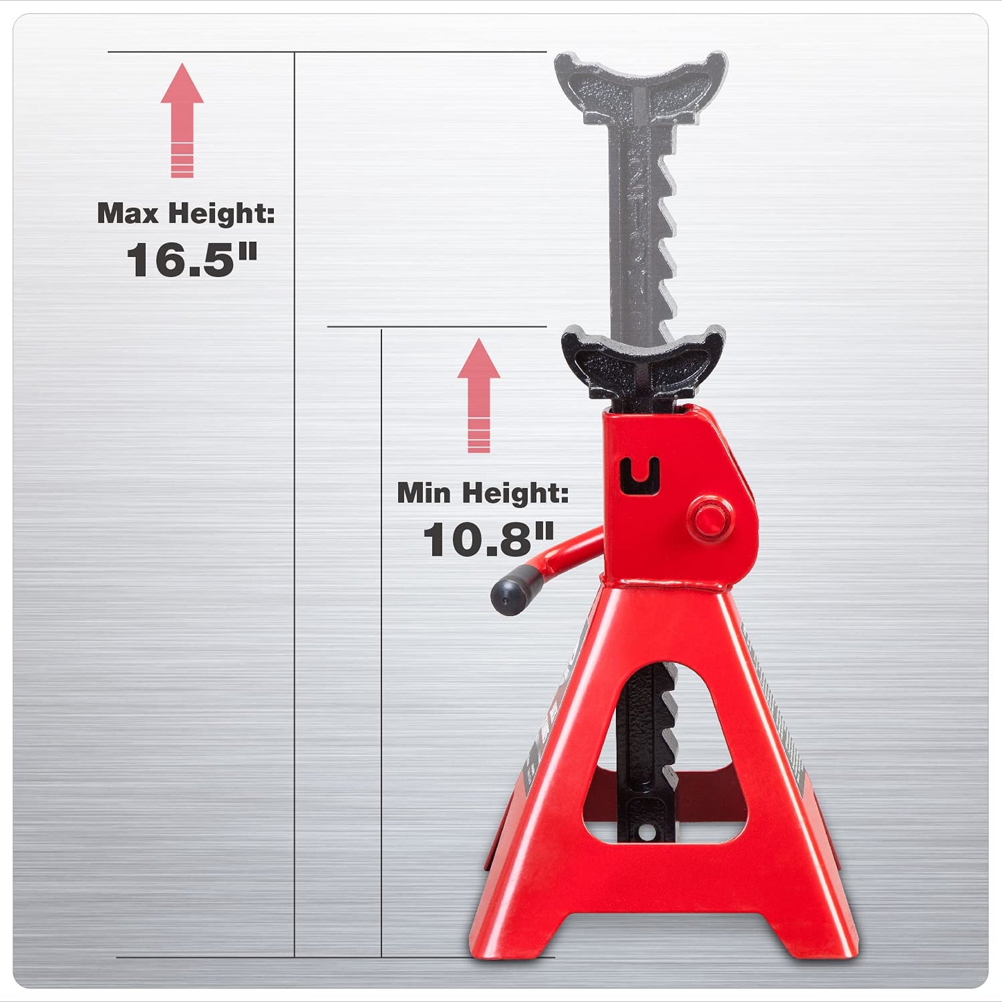 Jack Boss 3 Ton(6,600 LBs) Low Profile Aluminum and Steel Car Jack with Dual Piston Quick Lift Pump and Jack Stands 2 Ton (4,400 LBs) Lifting Car Stand, Fit Use for Cars Automotive Sedans, Red, 2 Pack