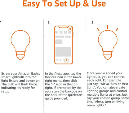 Echo Dot with Amazon Basics Smart Color Bulb