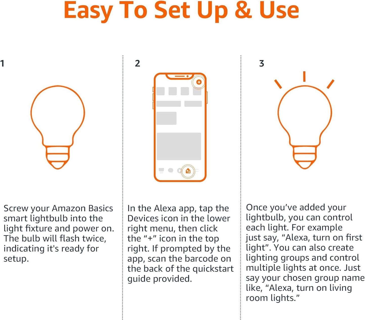 Echo Dot with Amazon Basics Smart Color Bulb