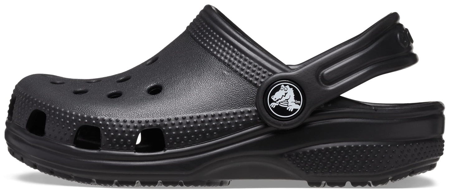 Crocs Kids Classic Clog (Little Kid/Big Kid) - Clogs for Kids - Synthetic Lining - Circulation Nubs Black 4 Big Kid M