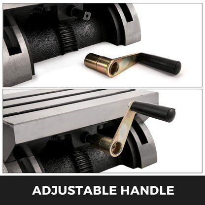 BestEquip Tilting Milling Table 10x7inch Tilting Angle Milling Machine 0-80°Adjustable Swivel Angle Plate with 3 T-slots and an Adjustable Crank Handle Heavy Duty Tilting Milling Machine for Grinding