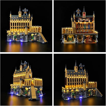 Kyglaring LED Lighting Kit Compatible with Lego Hogwarts Castle The Great Hall 76435 Building Blocks Set Upgraded Remote Control Multi-Light Effects &amp Sequences (Lights Only)
