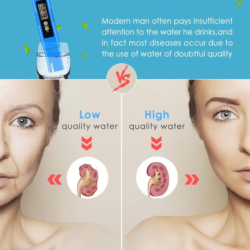 PH Meter, 0.01 High Accuracy PH Pen PH Tester for Water Hydroponics Digital, Digital PH Meter Pocket Size with 0-14 PH Measurement Range, PH Tester for Water, Aquaculture, Lab and Pool