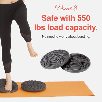 Balance Disc comes with an Air Pump Exercise Wobble Cushion for Stability Workout 1 PC (Light Green)