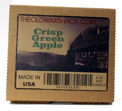 The Old Wax Shack Crisp Green Apple - Soy Candle - 16 Oz. Mason Jar