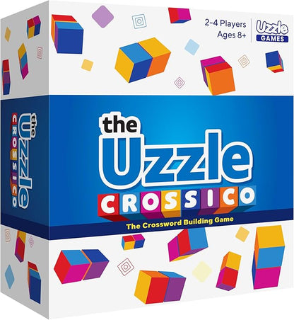 Crossico by Uzzle Games - Family Games for Children &amp Adults Crossword Puzzle Word Games - A Thrilling Classic Game with a Twist 2-4 Players for Ages 8+