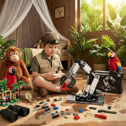 STEM Educational Remote Control Robotic Arm Building Kit Programmable APP Control Robot Toy 8-Directional Movement Engineering Building Set for Kids 8-14 &amp Adult Tech Enthusiasts