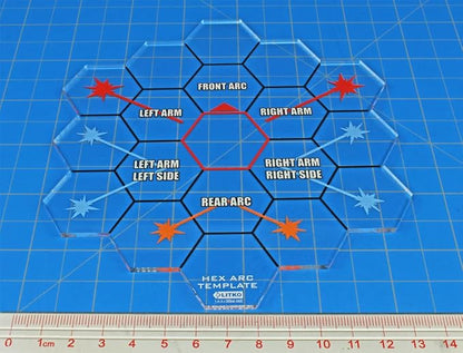 LITKO Fire Template Compatible with BattleTech (Mecha Hex Map Fire Arc Template)