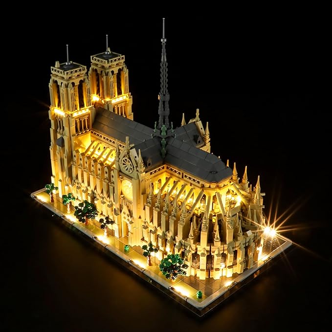 LIGHTAILING Light for Lego-21061 Notre-Dame de Paris - Led Lighting Kit Compatible with Lego Building Blocks Model - NOT Included The Model Set