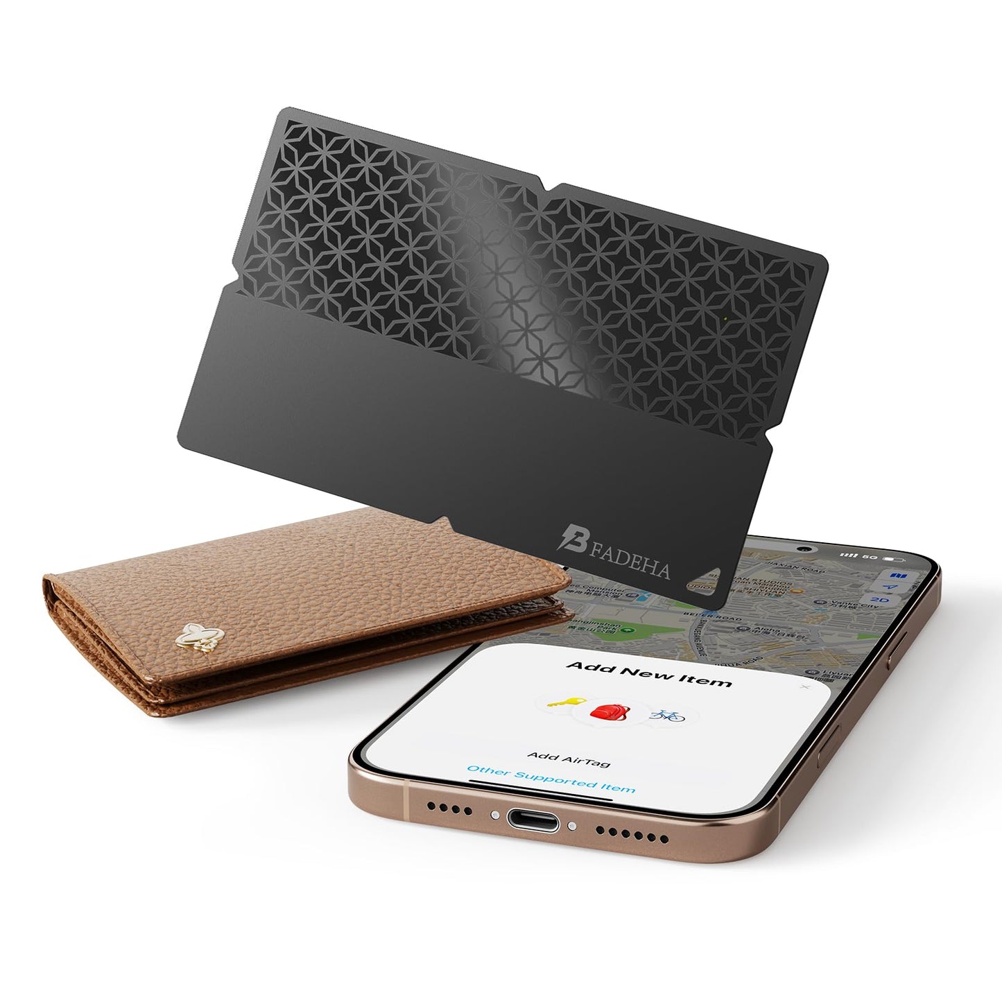 2025 [Apple MFi Certified] (iOS Only) Bluetooth Tracker Smart Finder for Apple Find My, iPhone Card Wallet Finder GPS Tracker, 5-10 Years Battery, Keys Finder and Item Locator for Keys, Bags, Passport