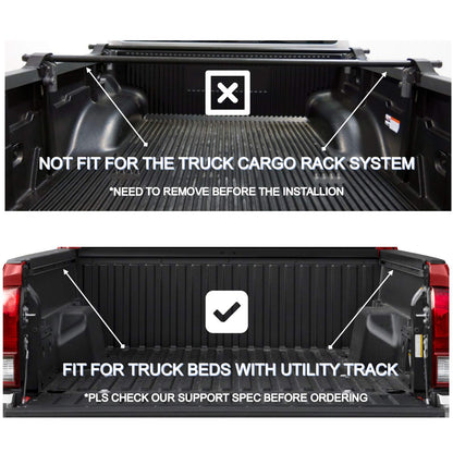 OSOBAK 5.5ft Soft Roll Up Truck Pickup Tonneau Cover for 2007-2021 Toyota Tundra Short Bed Cover | Compatible for Deck Rail System