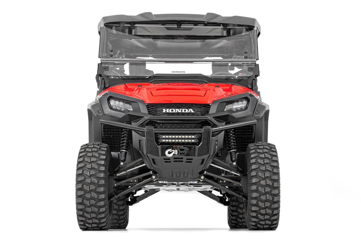 Rough Country 4,500 LB Winch Mount Kit for Honda Pioneer 1000/1000-5 - Bolt-On Mounting Plate with RS4500S UTV Winch & Synthetic Rope