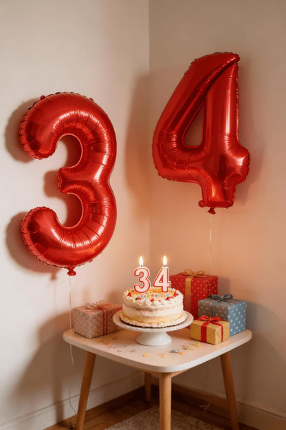 Laser Red 8 Balloon, Number Balloons 40 Inch, 8th Birthday Decorations for Girls, Birthday Balloons, Laser Red Party Supplies, Number 8 Balloon