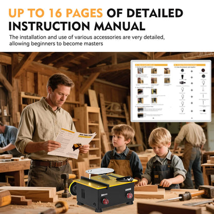 Mini Table Saw for Crafts[Dual 795 Motors & Switches] Max 200W/12,000RPM/26mm Adjustable Height Table Saw with Accessories.Gift for Men and Women's Creating Handmade Gifts,Exploring Hobbies