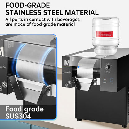 MWNYTUOH Snowflake Ice Machine, 330.6LBS/24H 660W Shaved Ice Machine, Rapid Cooling, Food-Grade Stainless Steel Material, Snowflake Ice Maker for Dessert, Ice Cream,Suitable for Party＆Commercial Use