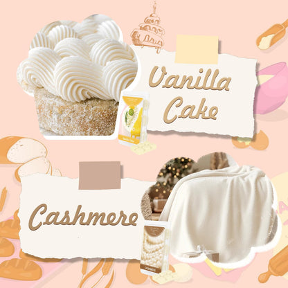 SCENTORINI Wax Melts, Wax Cubes Strong Scent, Summer Scents, 4 Cashmere & 4 Vanilla Cake Scented Wax Melts for Warmer, Home Fragrances