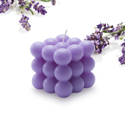 Carol Cao Bubble Candle - Cube Soy Wax Candles, Home Decor Candle, Scented Candle Set 1 Pieces, Home Use and Gifting (Purple) Christmas Gifts
