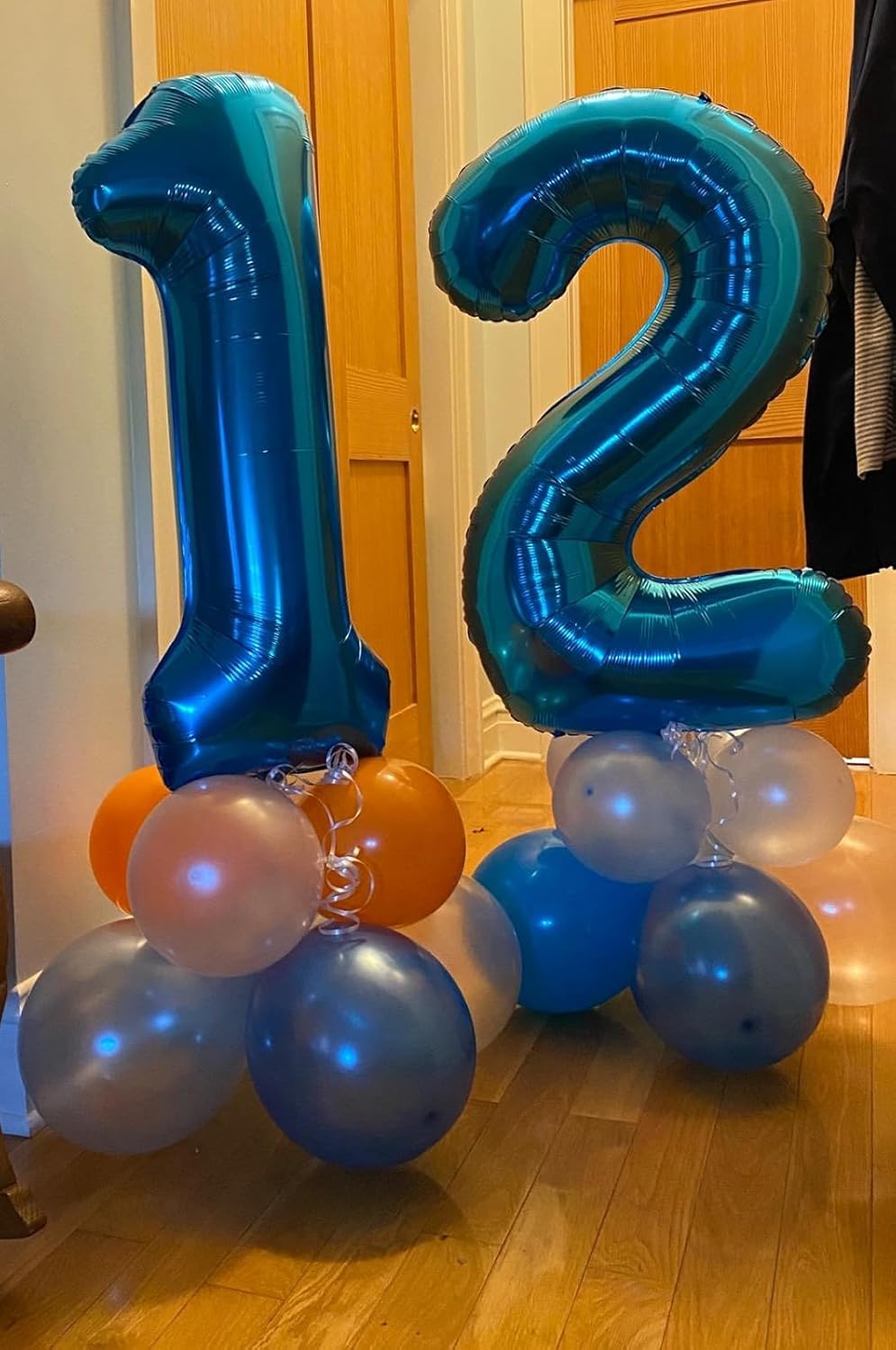 Metallic Blue Number 2 Balloon - 40 Inch 2nd Birthday Decoration for Toddlers | Sparkling Party Decor