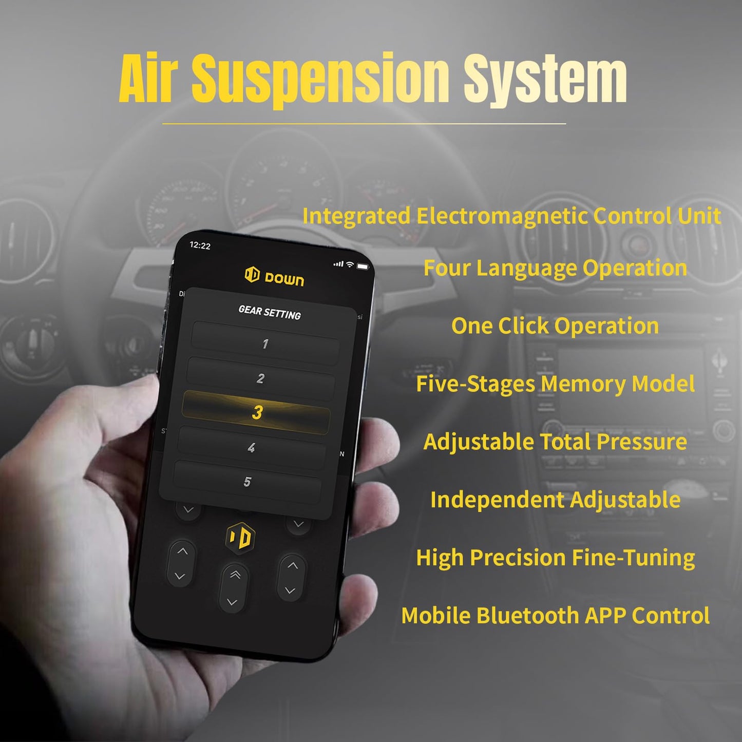 Air Management Top Grade Air Suspension System Electronic Controll System/pneumatic/airlift 5 Memory MP-DV8A12001
