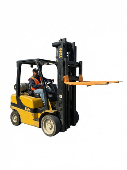 "Fork Tender" Forklift Fork Covers for Delicate Load Handling, Heavy Duty Hi Vis Nylon Protective Sleeve, Fits Forks 3"-6" Wide (36"-42" Long Forks)