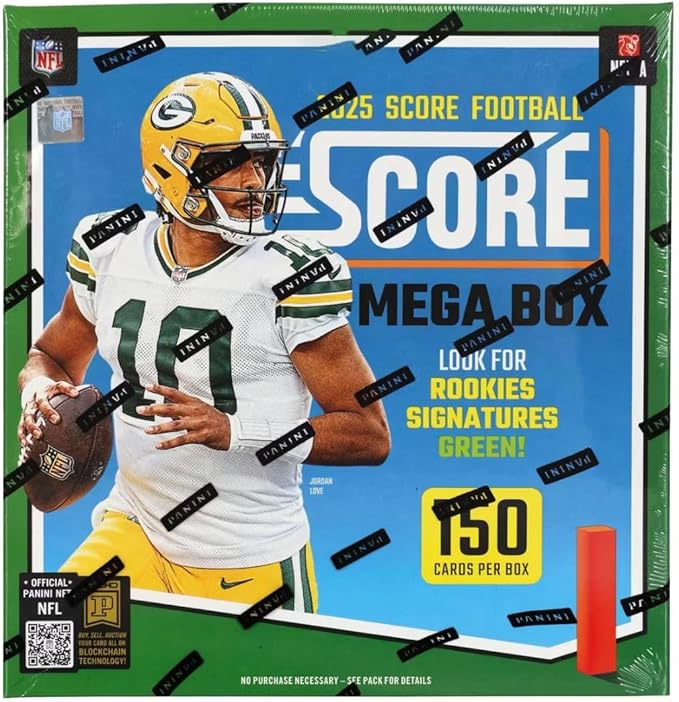 2025 Score Football Mega Box with 150 Trading Cards + 6 Toploaders + StreetCards Magnet!