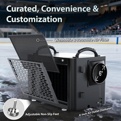 Airzentti 155 Pints Commercial Dehumidifier for Basement with Pump and Drain Hose, Large Space Dehumidifier for Crawl Space, Attic, Garage, Home, Industrial, Water Damage, Auto Defrost, Energy Star