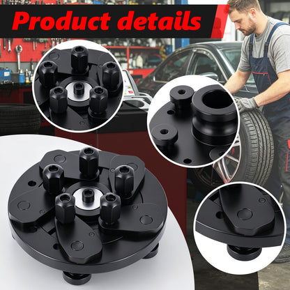 Meticuloso Universal Wheel Balancer Adaptor Fixture Plate 40MM/1.57IN Shaft Diameter Lug Nut Holes Balance Machine Fixture