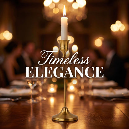 Oakernel French Gold Taper Candle Holders 4 Sets(12 Pcs) - Tall Metal Candlestick Holders for Table Centerpiece, Formal Dinner, Wedding, Fireplace Mantel Decor, Fits 3/4 Inch Thick Candles