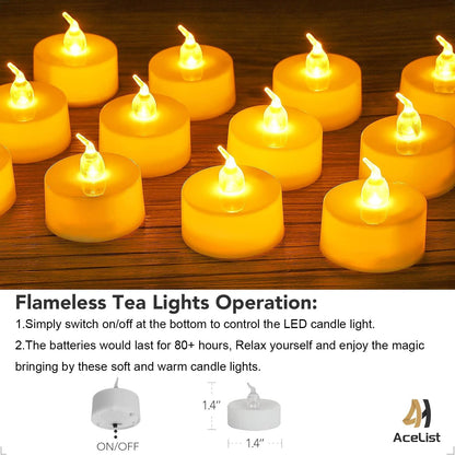 AceList 30 PCS Luminary Bags with 30 PCS Flameless Candles Tea Lights for Wedding, Birthday, Party, Christmas Decorations(Fireworks)