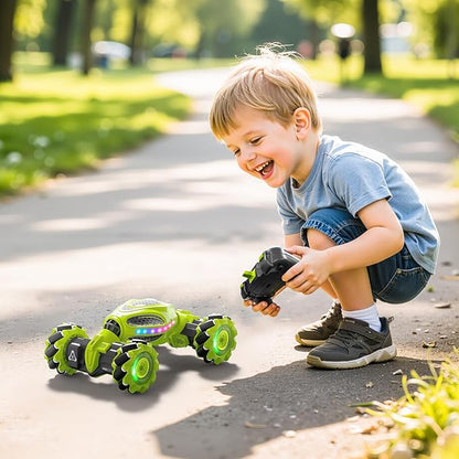 Gesture Sensing RC Stunt Car Remote Control 2.4GHz 4WD Hand Controlled Car Toys for Boys and Girls Age 6-12 360° Rotating Drift RC Cars with Lights and Music Ideal Birthday and Christmas Xmas Gift