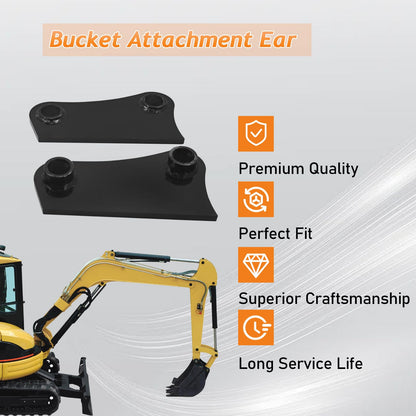 ShareZem 45mm Bucket Attachment Ear Weld On 10-1/4" C-C A Pair Without Pins for Caterpillar 305 305.5 306 Mini Excavator