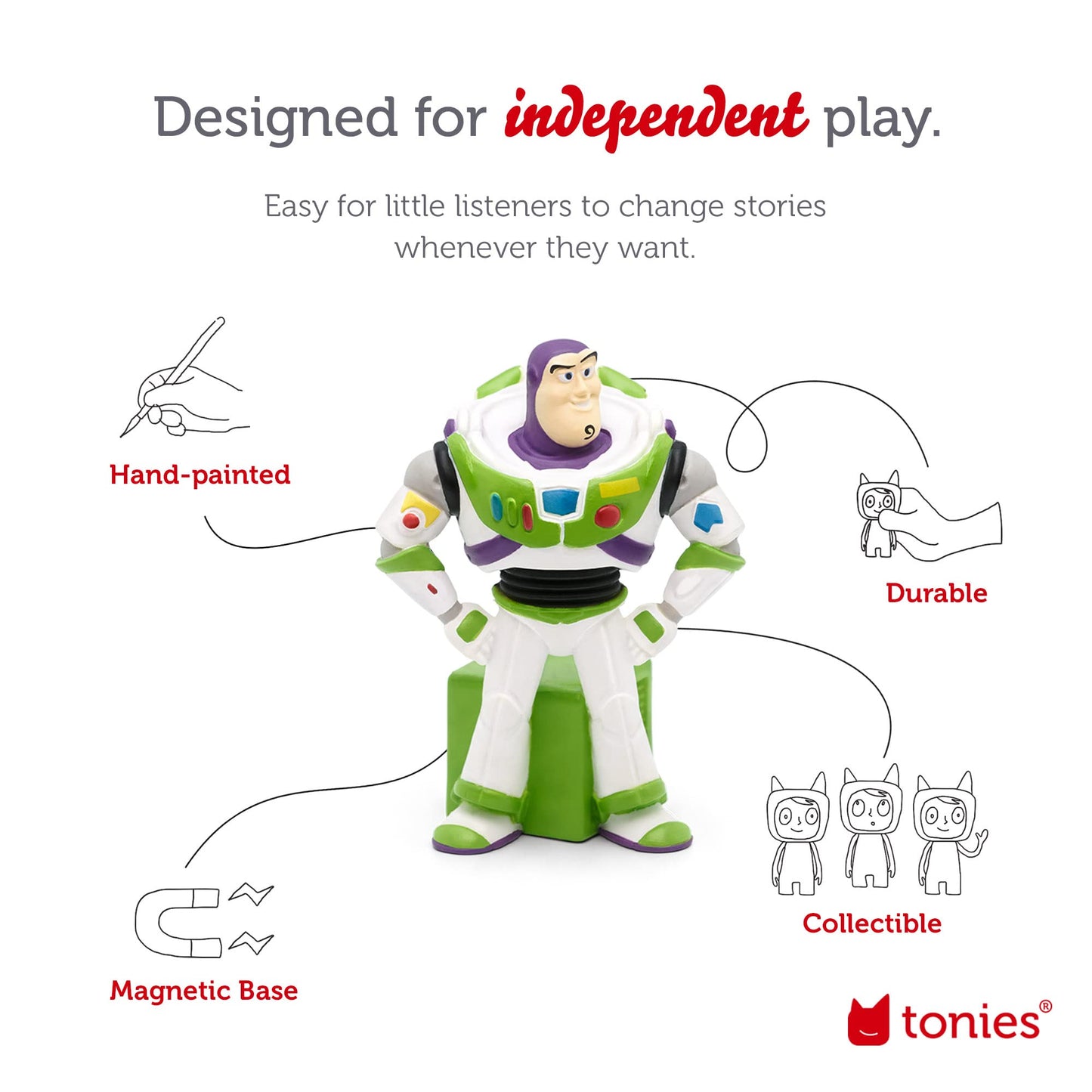 Tonies Buzz Lightyear Audio Toy Figurine from Disney and Pixar's Toy Story 2