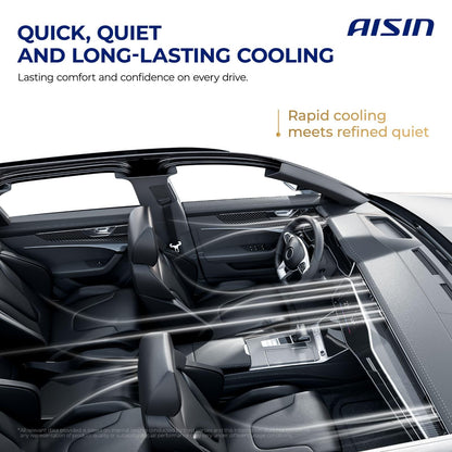 AISIN AFTERMARKET ACCT-00794 Air Conditioner AC Compressor - Compatible with Toyota Yaris 2012-2018, Yaris R 2016-2018 - with 4-Pulley Groove, with Clutch