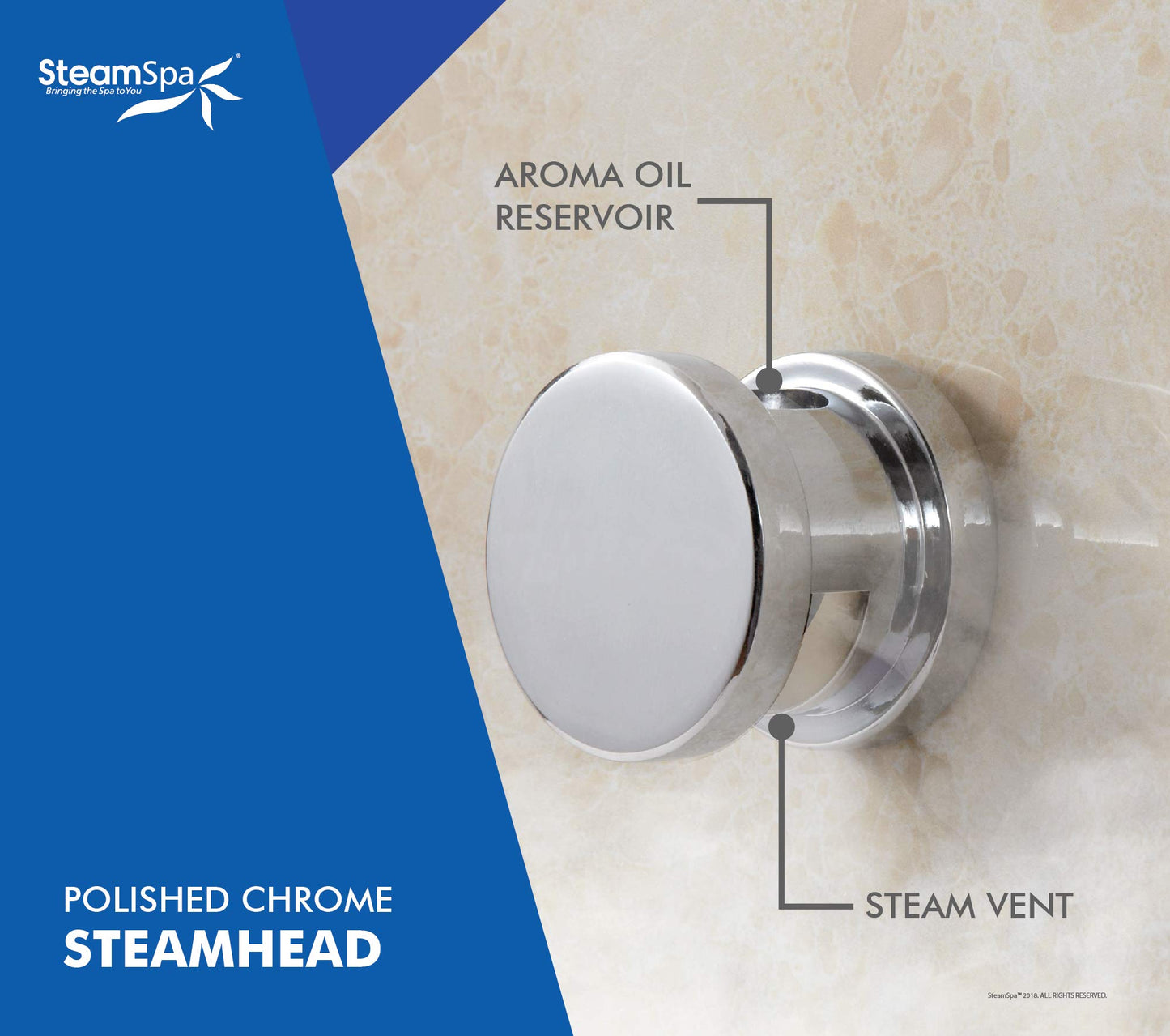 SteamSpa 9kW Steam Sauna Generator Sentry Series 240V Steam Generator with Touch Screen, Steamhead, Built-in Steam Shower Auto Drain, ACU Quickstart Steam Bath Generator Bundle SNT900CH-A