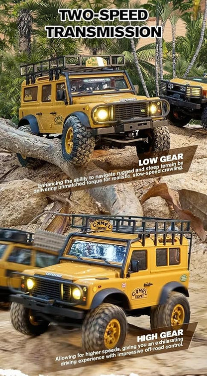 FMS FCX24M 1/24 RC Crawler RTR Land Rover Family Camel Trophy Edition Licensed RC Truck 4WD Off-Road RC Rock Crawler 2.4Ghz RC Car Model for Adults (Discovery)