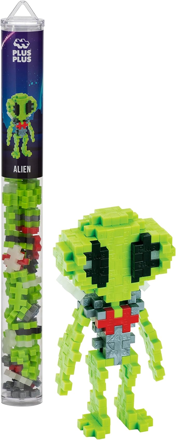 PLUS PLUS Building Block Playset Kit Themed Figures 3D Puzzle Fun Stem Toys for Kids 350 Mini Interlocking Pieces - 5 Tube Bundle Fantasy Battle